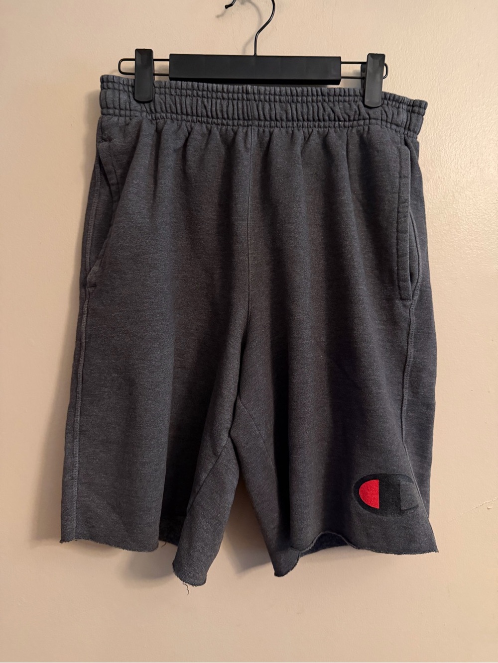 Champion Gray Logo Fleece Shorts